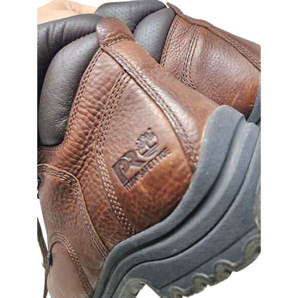 Timberland Pro 15W TiTAN Alloy Toe Brown Leather Lace Up Utility Work Boot - Picture 8 of 8